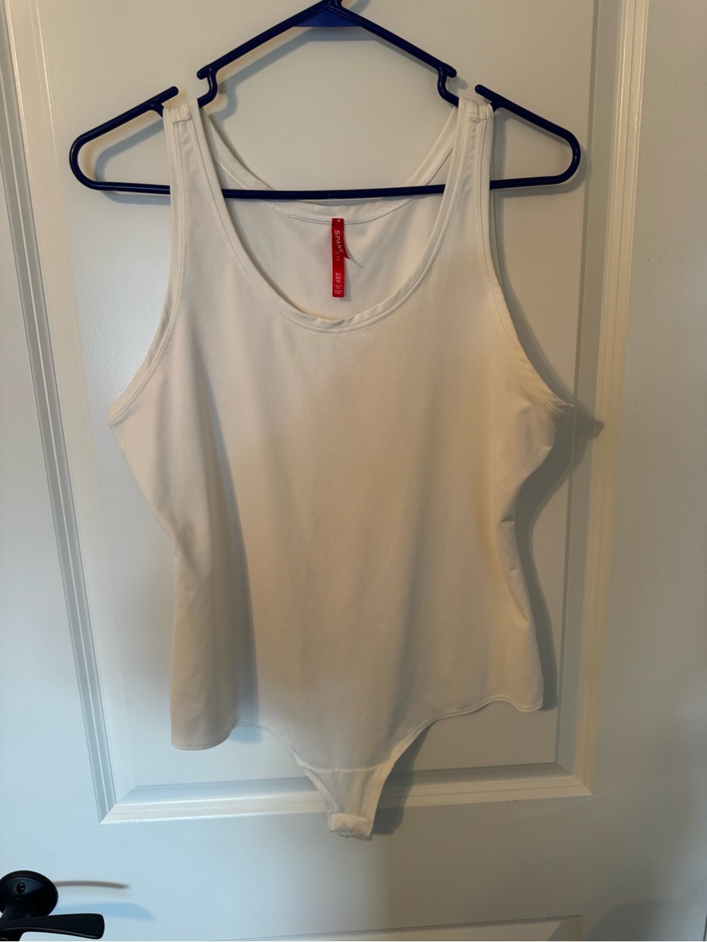 SPANX Suit Yourself Scoop Neck Tank Bodysuit - White - XL